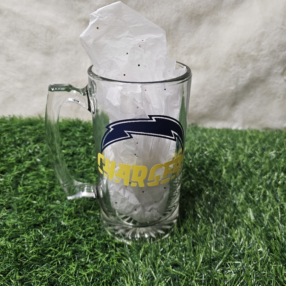 Chargers Glass Beer Mug
